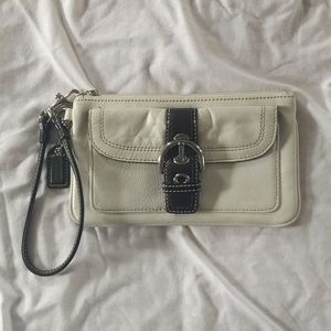 Coach leather clutch/ wristlet